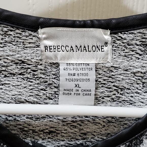 Rebecca Malone Aztec black & white cardigan size‎ XL - Picture 3 of 4